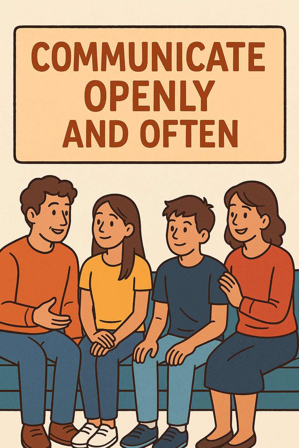 Parent and child talking openly